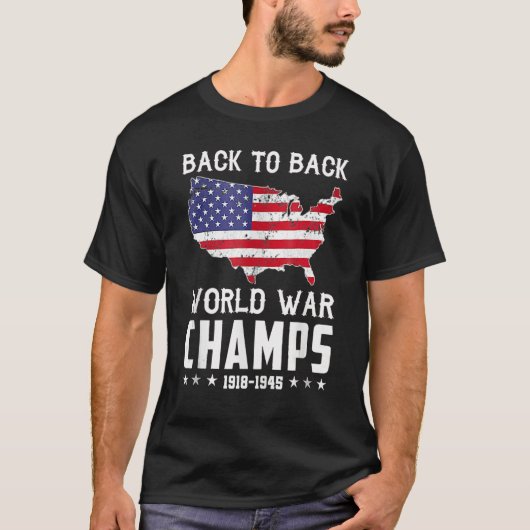 Back To Back Undefeated World War Champs - 4th Of Tシャツ (正面)