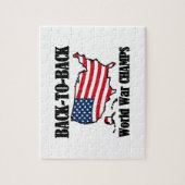 Back-To-Back WWチャンプ、アメリカ合衆国シェイプ ジグソーパズル (縦)