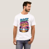 Back to Cool Retro Sunset Design – 80’s Inspired  Tシャツ (正面フル)