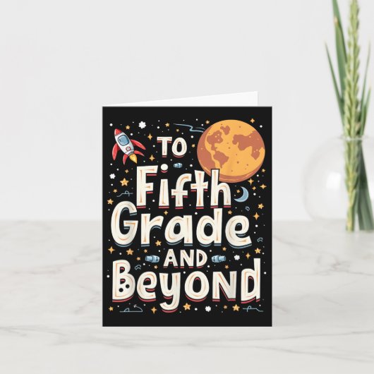 Back To Fifth Grade And Beyond Funny First Day Of  カード (正面)