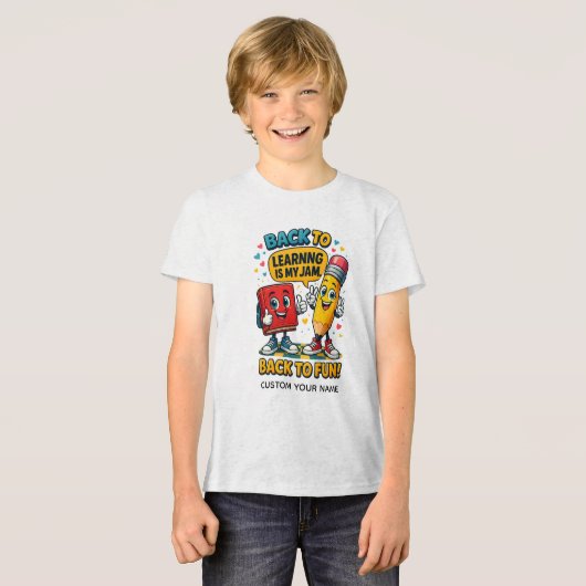 "Back to Learning Is My Jam  トライブレンドＴシャツ (正面全面)