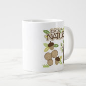 Back to Nature with Tree and Acorns ジャンボコーヒーマグカップ (正面右)