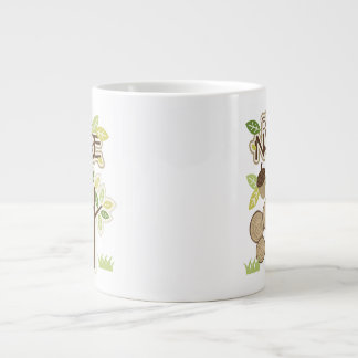 Back to Nature with Tree and Acorns ジャンボコーヒーマグカップ