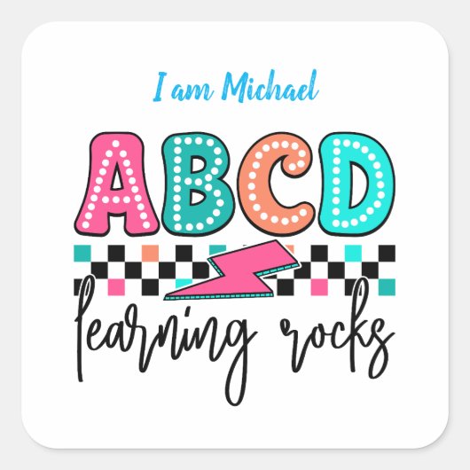 Back to School スクエアシール (正面)