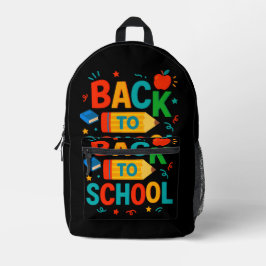 Back to school  プリントバックパック