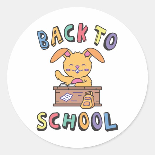 Back to school ラウンドシール (正面)