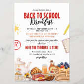 BACK to School 朝食のちらし、先生との顔合わせ チラシ (正面)