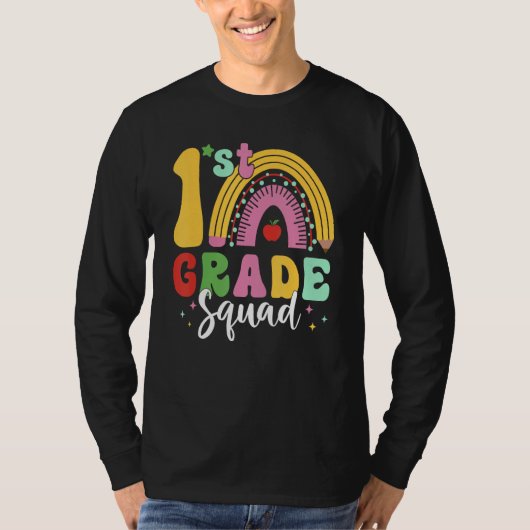 Back To School 1st Grade Squad Team Girls Boys Tea Tシャツ (正面)