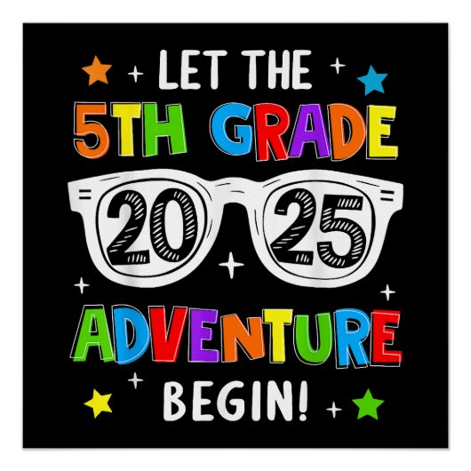 Back To School 2025 Let The 5th Grade Adventure Be ポスター (正面)