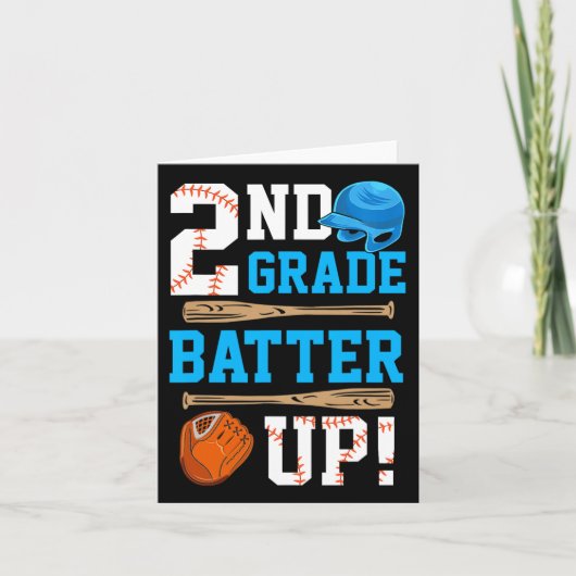 Back To School 2nd Grade Batter Up Baseball First  カード (正面)