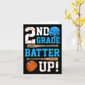 Back To School 2nd Grade Batter Up Baseball First  カード (黄色い花)