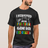 Back To School 2nd Grade I Survived Virtual Teachi Tシャツ (正面)
