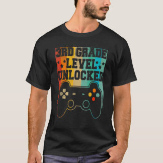 Back To School 3rd Grade Level Unlocked Video Game Tシャツ