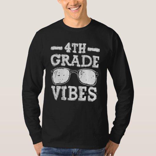 Back To School 4th Grade Vibes Shirt First Day Tea Tシャツ (正面)