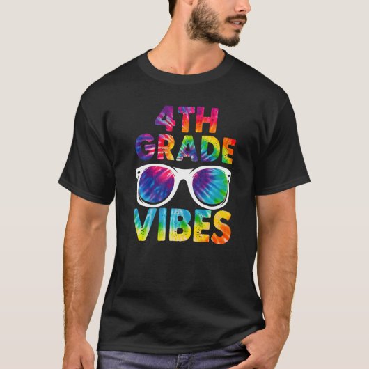 Back To School 4th Grade Vibes Tie Dye Fourth Grad Tシャツ (正面)