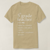 Back to school-5th-Grade-Teacher-Funny-Definition- Tシャツ (デザイン正面)