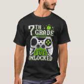 Back To School 7th Grade Level Unlocked Video Game Tシャツ (正面)