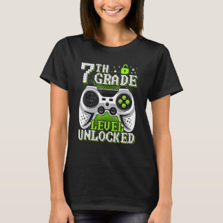 Back To School 7th Grade Level Unlocked Video Game Tシャツ