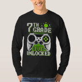 Back To School 7th Grade Level Unlocked Video Game Tシャツ (正面)