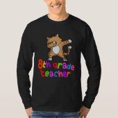 Back to School 8th Grade Teacher Dabbing Cat Dab Tシャツ (正面)