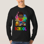 Back To School Afro Boy & Backpack 1st Day Of Scho Tシャツ (正面)