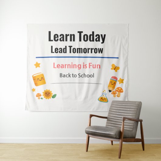 Back to School Banner Classroom Decor | Teacher Ba タペストリー (インサイチュ(横))