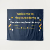 Back to School Banner Classroom Decor Teacher Bann タペストリー (正面(横))