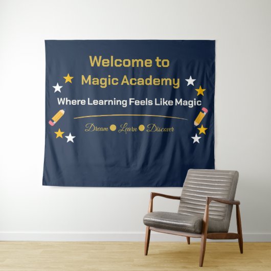 Back to School Banner Classroom Decor Teacher Bann タペストリー (インサイチュ(横))