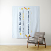 Back to School Banner Classroom Decor Teacher Bann タペストリー (インサイチュ)