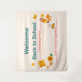 Back to School Banner Classroom Decor Welcome タペストリー (正面)