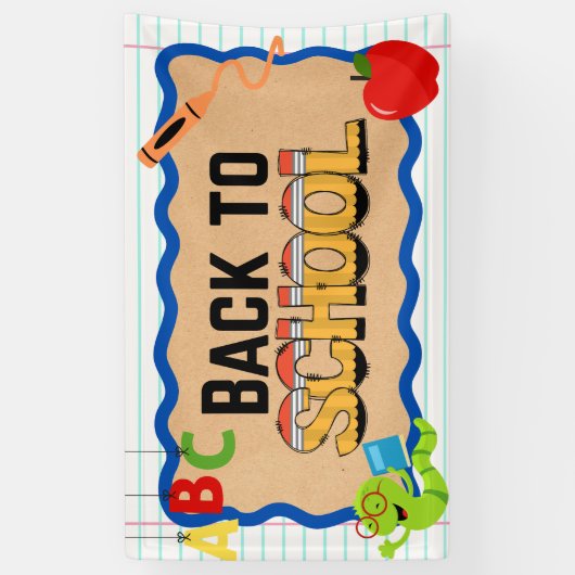 Back to School Banners Signs School Event Poster 横断幕 (縦)