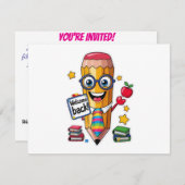 Back to School Bash Invitation 招待状 (正面/裏面)