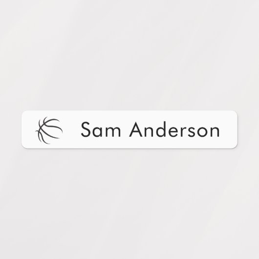 Back to School Basketball Kids Name Labels ラベル (デザイン1)