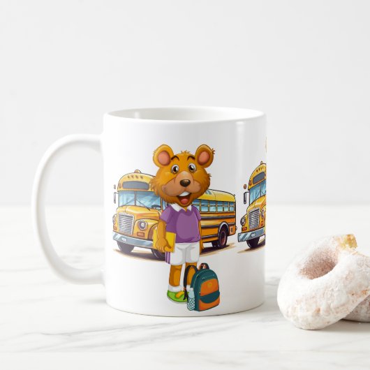 Back-to-School Bear コーヒーマグカップ (ドーナツ)