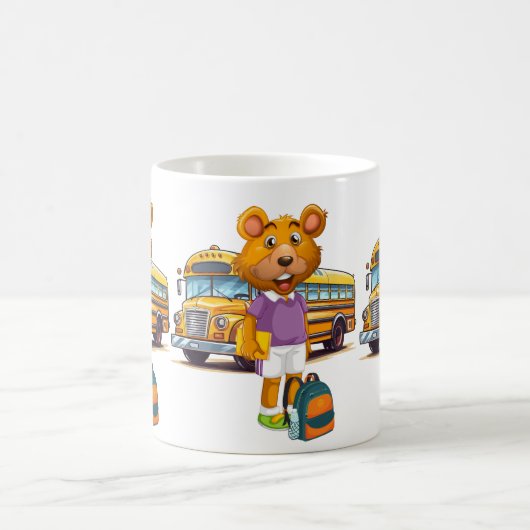 Back-to-School Bear コーヒーマグカップ (中央)