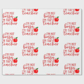 back to school bossy teacher ラッピングペーパー (フラット)