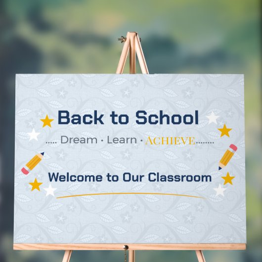 Back to School Classroom Sign | Acrylic Welcome Ar アクリルサイン (ニュートラル)