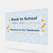 Back to School Classroom Sign | Acrylic Welcome Ar アクリルサイン (傾斜)