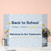 Back to School Classroom Sign | Acrylic Welcome Ar アクリルサイン (ウェディング)