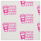 back to school coffee lover teacher cute ファブリック (見本)