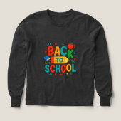 Back to School" Colorful Pencil & Apple Graphic (デザイン正面)