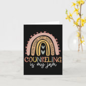 Back To School Counselor Counseling Is My Jam Rain カード (黄色い花)