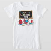 Back to School Cute Cat T-Shirt – Fun Kids Design  Tシャツ (レイダウン)