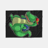 Back To School Cute Crocodile Funny Croc Backpack  フリースブランケット (正面(横))