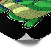 Back To School Cute Crocodile Funny Croc Backpack  ポスター (角)