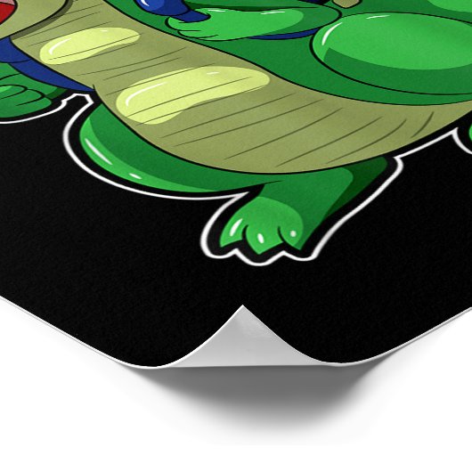 Back To School Cute Crocodile Funny Croc Backpack  ポスター (角)