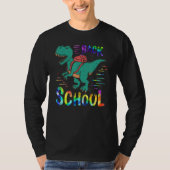 Back To School Dinosaur Tye Dye Teacher Students B Tシャツ (正面)