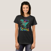 Back To School Dinosaur Tye Dye Teacher Students B Tシャツ (正面フル)