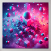 Back to School Dreamy Neon Floating Vision ポスター (正面)