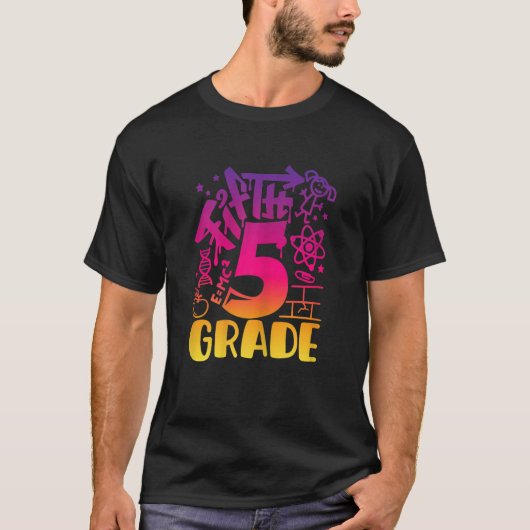 Back To School Fifth 5th Grade Teacher Girls Graff Tシャツ (正面)
